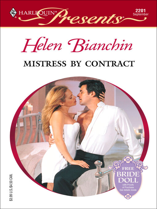 Title details for Mistress by Contract by Helen Bianchin - Available